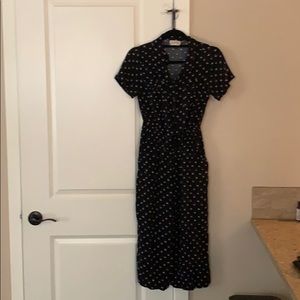 Black collared jumpsuit